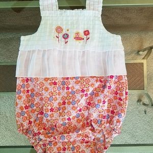 New Catimini Baby Girl Sz 9 mths Bubble Jumper